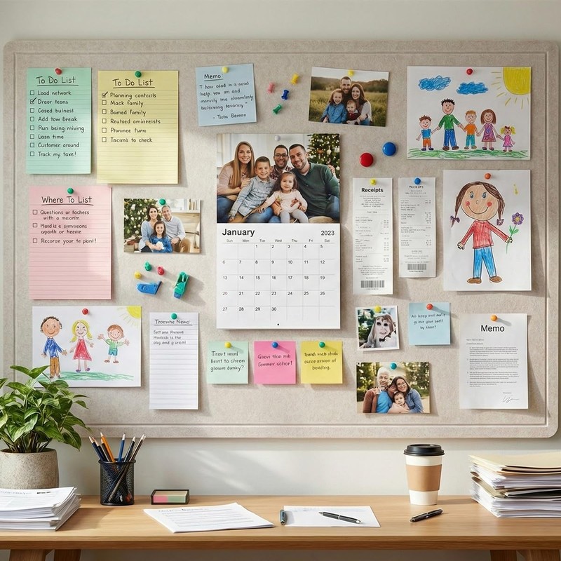 DexBoard 60 x 36 Inch Foldable Large Bulletin Board for