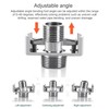 0XBIT Short Shower Tap Adaptor, Adjustable Angled Bent Base, Angled
