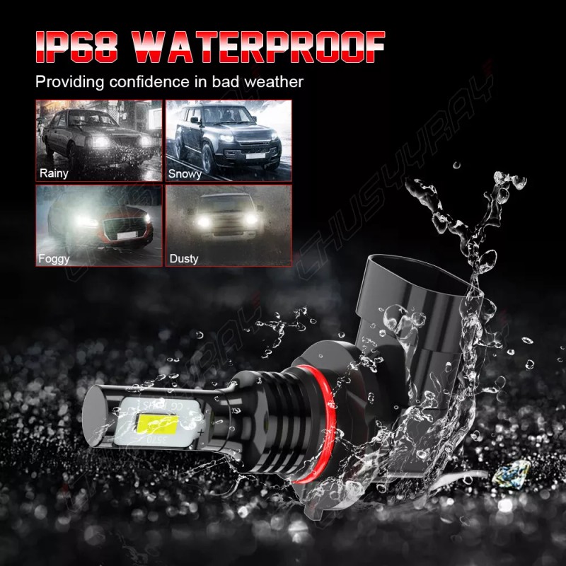 CHUSYYRAY For Hummer H3 2006-2010 H13+H10 LED Headlights Hi/Lo +
