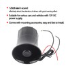 50W 120dB Car Loud Horn 6 Sounds Emergency Warning Alarm
