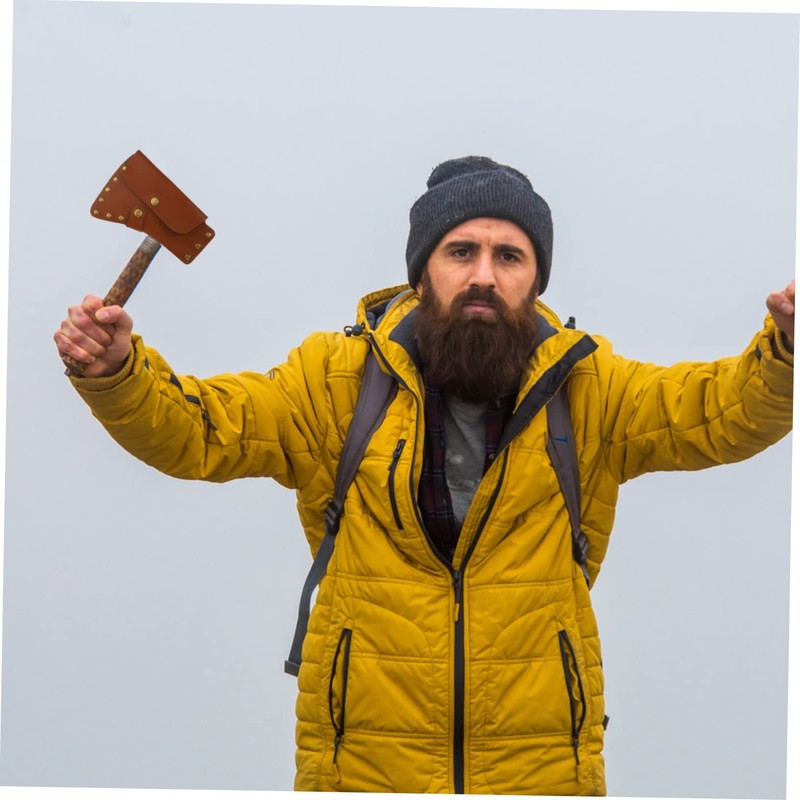 TOVINANNA Leather Cover for Firewood Chopping Axe Portable Hatchet Sleeve