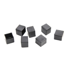 Leliafleury 10Pcs Rubber Leg Tips 38mm x 38mm Square Rubber End Caps Black Chair Leg Covers Non-Slip Rubber Furniture Feet Replacement Tips for Tables Chairs Desks