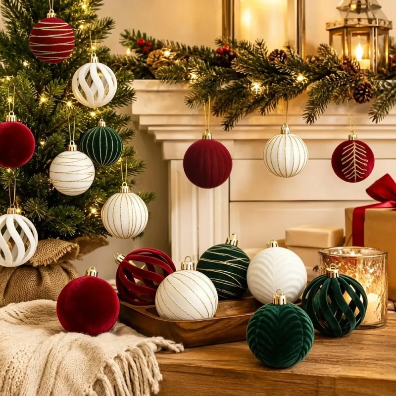 Árboles Y Adornos De Navidad,esferas Navideñas