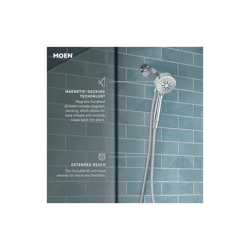 Moen Engage Magnetix Shower Head with Handheld Sprayer, 6 Spray
