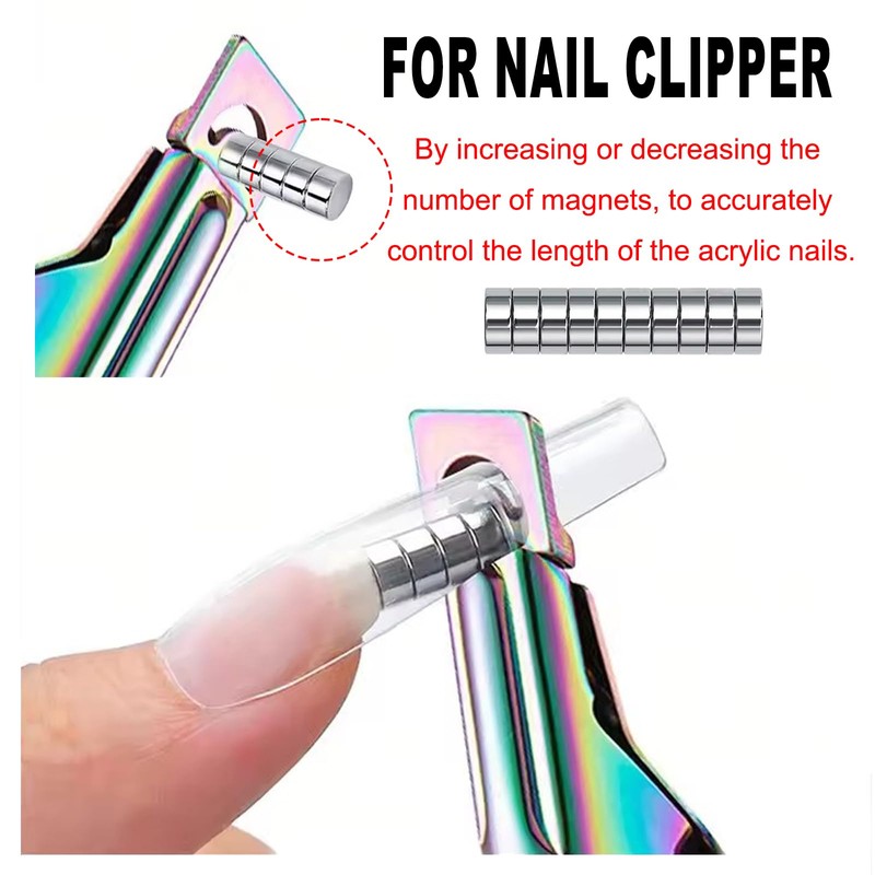 100pcs 6×2mm Mini Round Magnets for Nail Clippers, Measuring Artificial