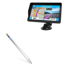 BoxWave Stylus Pen Compatible with glaury GPS Navigator for Car Truck RV (9 in) - AccuPoint Active Stylus, Electronic Stylus with Ultra Fine Tip - Metallic Silver