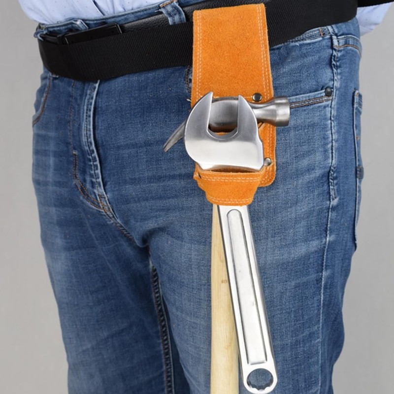 Leather Hammer Holder, Multi Tool Axe Holder with Belt Loop