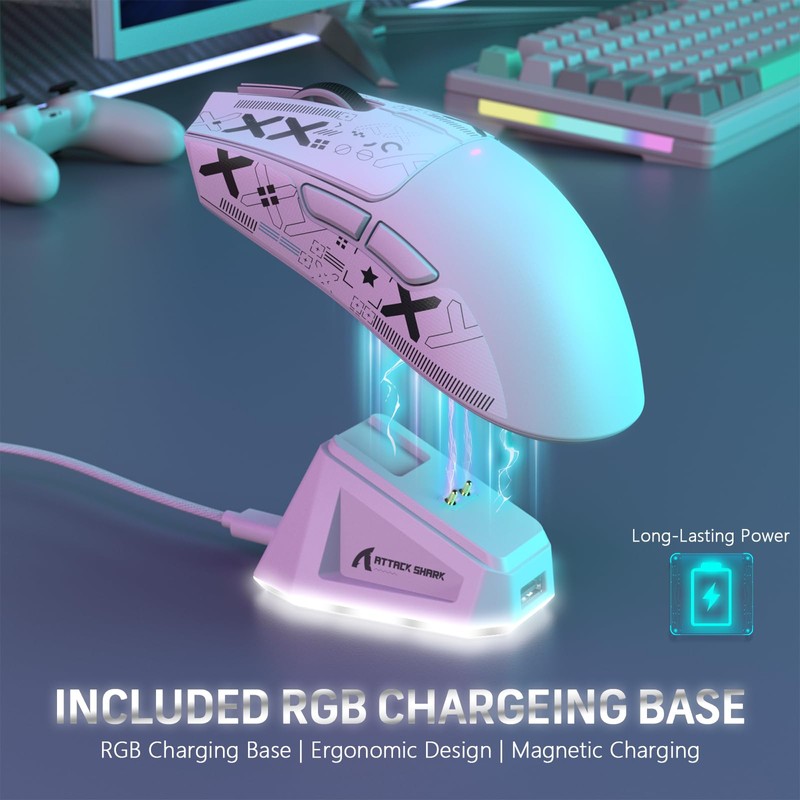 MAGIC-REFINER Attack Shark X11 59g Superlight Wireless Gaming Mouse with