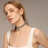 DAWRIS Black Choker Necklace for Women,Stretch Gothic Tattoo Choker Necklace,