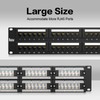 Patch Panel 48 Port Rackmount Cat6 2U Network Patch Panel