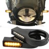 DREAMIZER 2PCS Flowing LED Motorcycle Turn Signals w/Running Light 12V