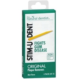 Stim-U-Dent Plaque Removers 3 Packs of 4x25 Picks/Pack (300 Picks) - Mint Flavor