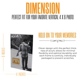 Photo Booth Nook - 4 x 6 Acrylic Magnetic Picture Frame (72, 4 x 6 in portrait)