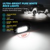 20Pods Metal Pure White LED Rock Lights Kit with Switch