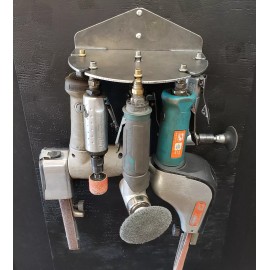 The Odd Shop Ltd. Pneumatic Air Tool 6 Gun Rack Holder - Shop Garage Wall Storage Organizer Steel