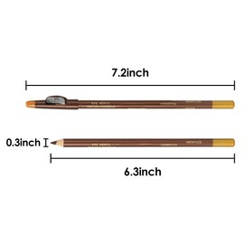 Jenngaoo Beard Pen, Hairdressing Pen with Integrated Sharpener, Hair Lines, Contours Pen, Men's Shaving Care Tools (Light Brown)