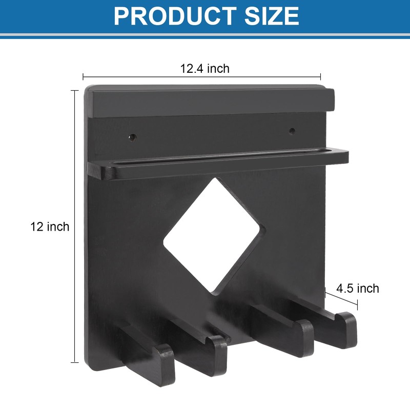 Ping Pong Paddle Holder Wall Mount Hold 8 Paddles, Ping