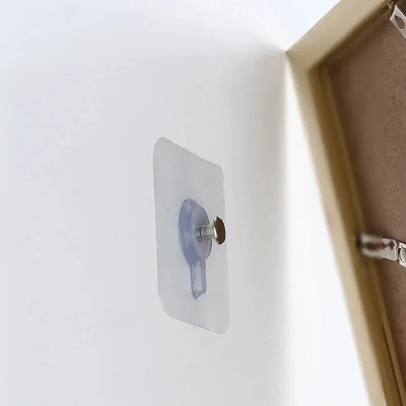 Ganchos Adhesivos Fuertes De Pared Para Colgar Fotos, Cuadro Plateado