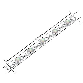 hengkaixuan G23 Titanium Across Nose Nose Piercing Nose Chain Tassel Chain Drop Dangle Earrings Silver Chain Huggie Earrings Extenders with Opal Making Chains Earrings Huggie Nipple Jewellery 32mm