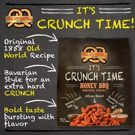 Tell City Honey BBQ Flavored Pretzel Pieces - Homestyle Crunchy Hard Pretzels - Honey BBQ, 12 oz