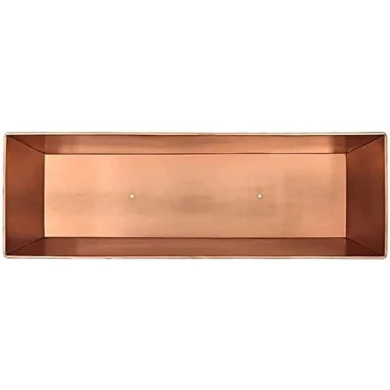 Oakestry Weather-Resistant Copper Window Box Planter Classic Rectangular Flower &