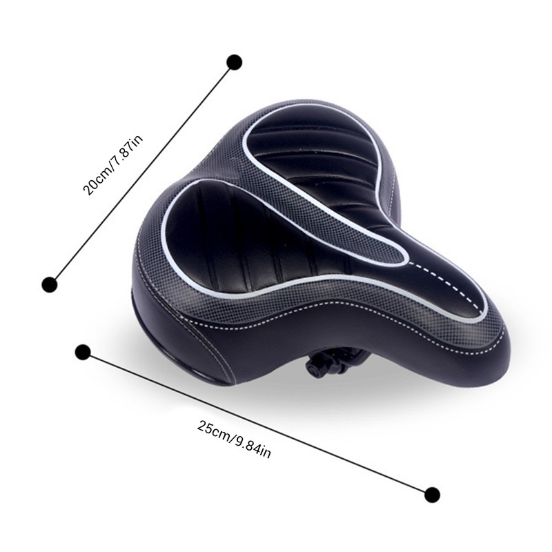 PU Leather Wide Big Bum Bike Gel Cruiser Extra Comfort