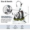 Lunarable Funny Apron, Sleeping Panda Bear and Birds on Her