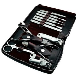 Professional Stainless Steel Manicure Tool Set with Case, Gift for Woman and Man (11 Pieces Set)