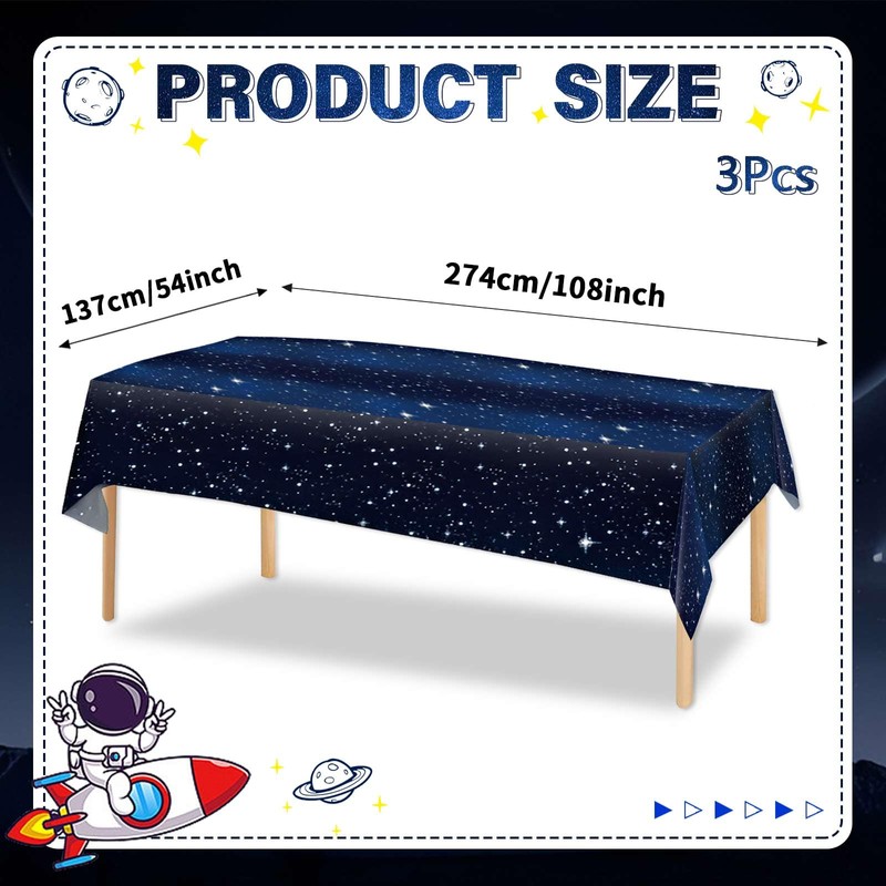 Pack of 3 Birthday Tablecloths, Party Tablecloths, Birthday Tablecloths, 137