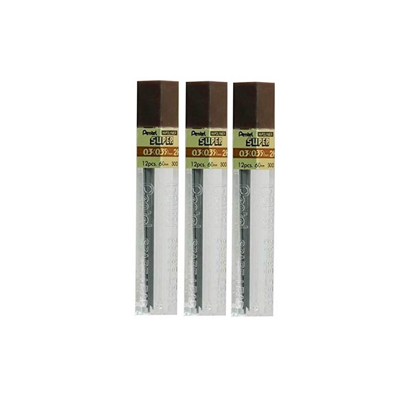 Pentel 0.3mm Size 2H Shade Hardness Pencil Refill Replacement Spare