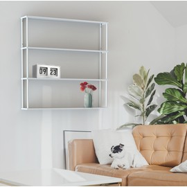 Mango Steam Wall-Mounted Steel Shelving Unit for Kitchen, Storage or Display Use - White - (36 H x 36 W x 6 D)
