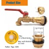 Rain Barrel Spigot, Brass Faucet Kit for Rain Water Barrel,