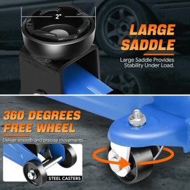 CAAP DRIVEN Low-Profile Hydraulic Trolley Jack & Floor Jack Set with 2 Ratchet Stands, 4000 lbs (2 Ton) Load Capacity CAAP-TOLS-FJK-Set-BU