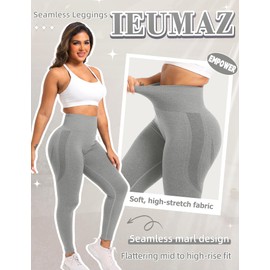 Ieumaz Scrunch Butt Lifting Leggings for Women Empower Seamless Workout Gym Leggings High Waist Tummy Control Yoga Pants