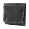 Greenland Brown Bifold Wallet Coin Catcher and Press Stud Closure