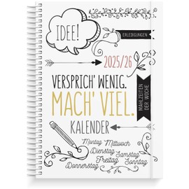 Burde Doodle A5 Schülerkalender 2025/2026: Schulplaner Wochenplaner Timer Terminkalender für 2025/2026