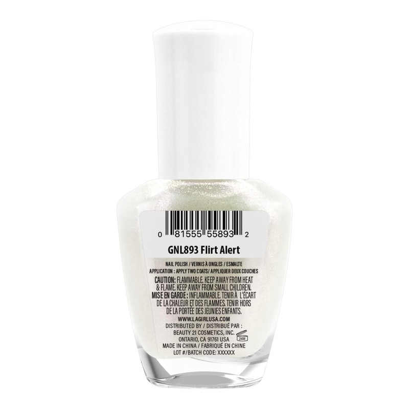 L.A. Girl Color Pop Nail Polish with Diamond Powder, Flirt