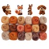 Ainiv 18 Pcs Needle Felting Wool, 9 Colors x 2