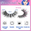 False Lashes Natural Cateye Eyelashes - 3D Fluffy 14mm Natural
