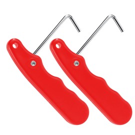 Tinoaly 2 Pcs Ice Skate Lace Tighteners, Folding Hockey Skate Lace Tightening Tool Portable Skate Shoe Lace Puller with Stainless Steel Lace Hook for Ice Skates Rollerblades Figure Skates Shoes