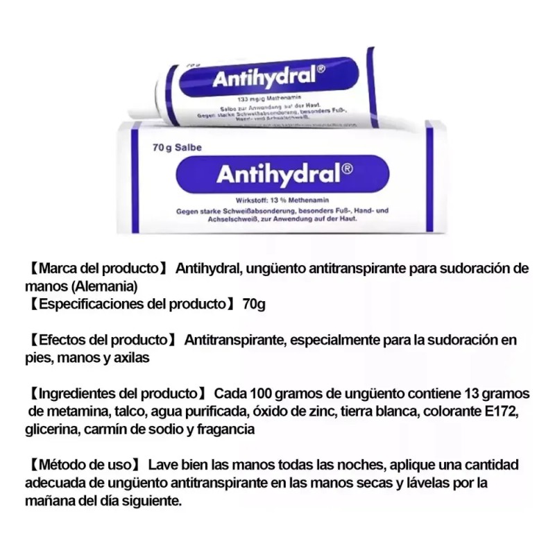 Crema De 70 G Para Dedos, Pies Y Axilas Sudorosos