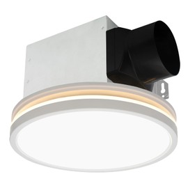 Akicon Bathroom Exhaust Fan with Light, 80 CFM 2.0 Sones Bathroom Fan for Ceiling, 3CCT 15W Dimmable LED Light and 3.5W Nightlight Bathroom Vent Fan Combo for Home, Round, White