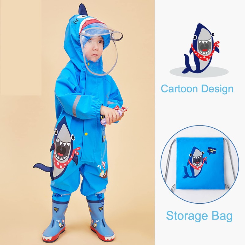 Fewlby - Traje de lluvia ligero e impermeable con capucha