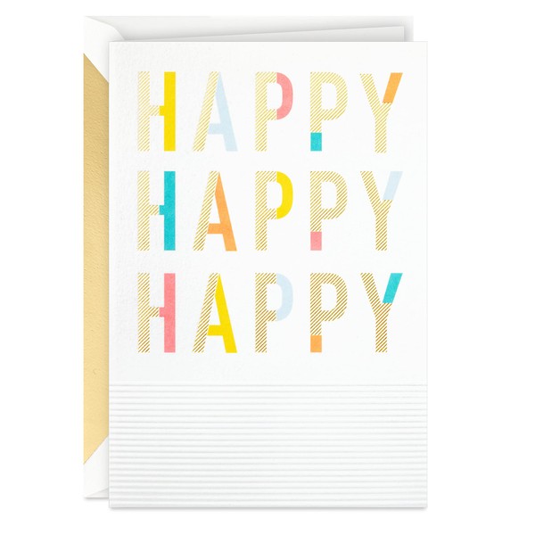 Hallmark Signature Birthday Card (Happy Happy Happy)