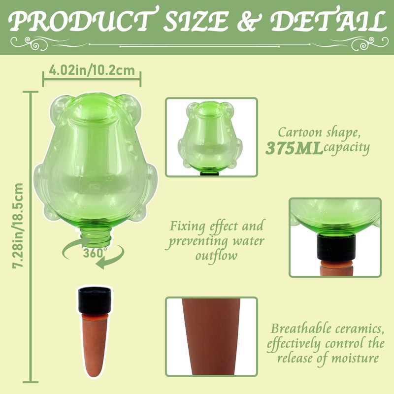KIROYAL 2 Pack Self Watering Spikes, Indoor Plant Watering Globes,