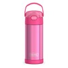 THERMOS FUNTAINER 14 Ounce Stainless Steel Vacuum Insulated Bottle, Pink