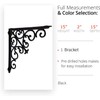 NACH Decorative Shelf Brackets, 1 Pack of 15 x 2