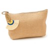 Kosmetiktasche für Damen, Make-up-Organizer, 100 % Baumwolle und Jute, Unisex,