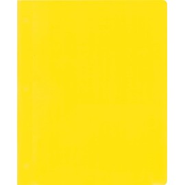 Lion 2-Pocket Plastic Folder with Fasteners, 4 Pack, Yellow (92310-YW-4P)