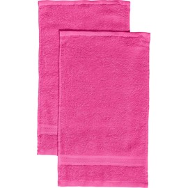 REDBEST Guest Towel Chicago Pink Size 30 x 50 cm – Absorbent, Durable, Ideal for Travel, Sports (Other Colours) Pack of 2